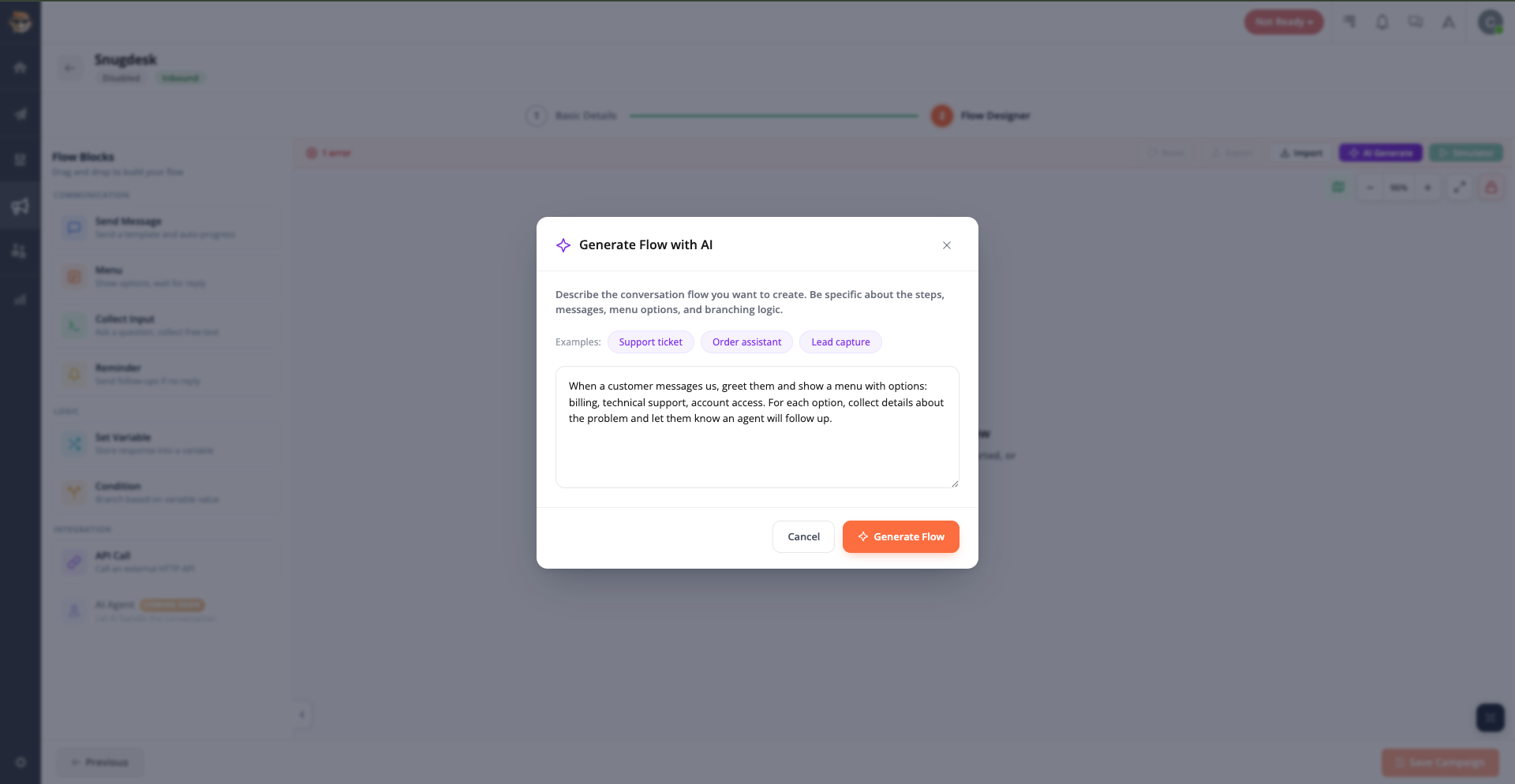 Let AI design the campaign flow