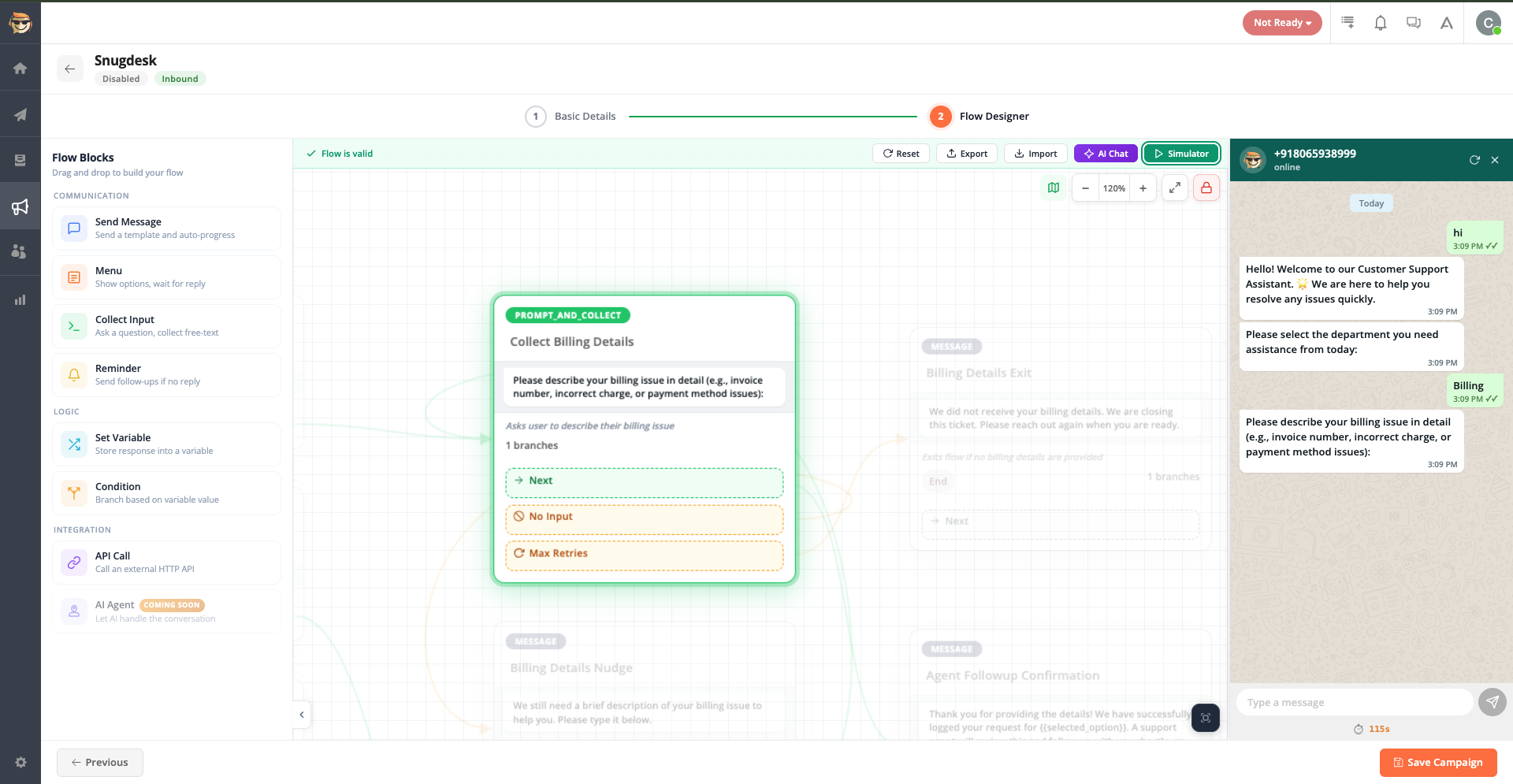 Test in a real-time simulator